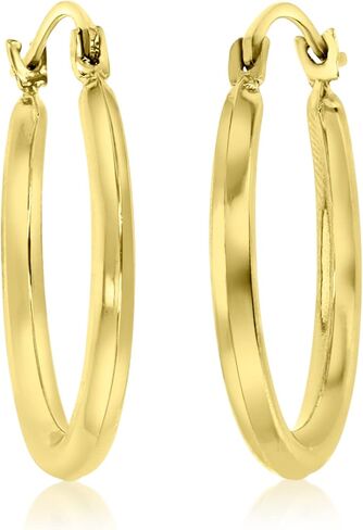 14K الذهب الأصفر 2x19mm مصقول محكم تصميم جولة هوب خفيفة الوزن in Kuwait