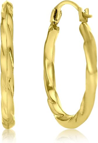 14K الذهب الأصفر 2x19mm مصقول محكم تصميم جولة هوب خفيفة الوزن in Kuwait