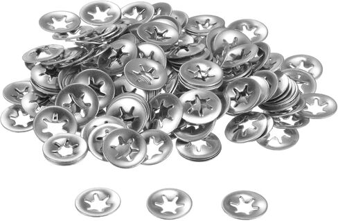 uxcell 150PCS Internal Tooth Starlock Push on Locking Washers M3 x 9mm Speed Clips Fasteners, Stainless Steel Push Nut Washers in Kuwait