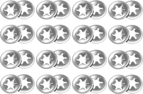 uxcell 150PCS Internal Tooth Starlock Push on Locking Washers M3 x 9mm Speed Clips Fasteners, Stainless Steel Push Nut Washers in Kuwait