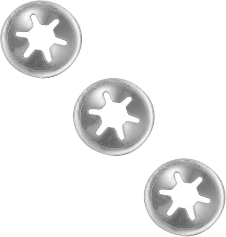 uxcell 150PCS Internal Tooth Starlock Push on Locking Washers M3 x 9mm Speed Clips Fasteners, Stainless Steel Push Nut Washers in Kuwait