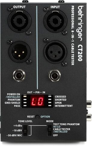 Behringer CT200 Microprocessor-Controlled 8-in-1 Cable Tester in Saudi Arabia