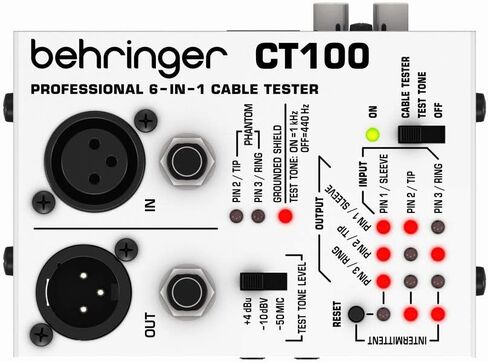Behringer CT200 Microprocessor-Controlled 8-in-1 Cable Tester in Saudi Arabia
