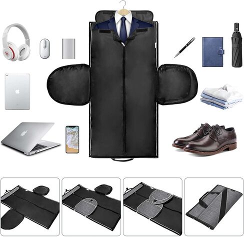 Garment Bag Large Duffel Bag Suit Travel Bag for Travel，Weekend Travel Backpack,Travel Flight Bag with Shoes Pouch for Men Women in Saudi Arabia
