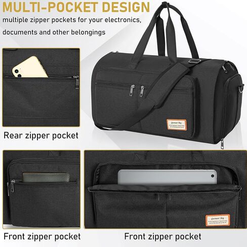 حمل على حقيبة الملابس 3 في 1 حقيبة واق من المطر 57L السفر فستان بتصميم بدلة الأحذية الناقل حقيبة التخزين للرجال النساء بين عشية وضحاها عطلة نهاية الأسبوع حقيبة سفر كبيرة in Kuwait