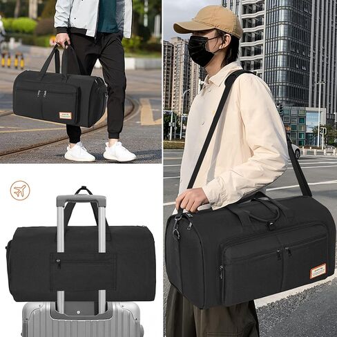 حمل على حقيبة الملابس 3 في 1 حقيبة واق من المطر 57L السفر فستان بتصميم بدلة الأحذية الناقل حقيبة التخزين للرجال النساء بين عشية وضحاها عطلة نهاية الأسبوع حقيبة سفر كبيرة in Kuwait