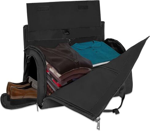 حمل على حقيبة الملابس 3 في 1 حقيبة واق من المطر 57L السفر فستان بتصميم بدلة الأحذية الناقل حقيبة التخزين للرجال النساء بين عشية وضحاها عطلة نهاية الأسبوع حقيبة سفر كبيرة in Kuwait