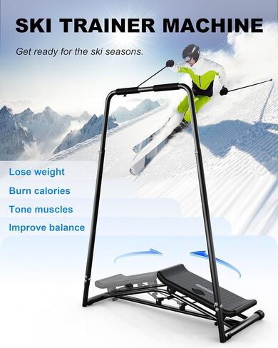 Ski Machine, Sking Simulator Trainer, Low-Impact Plyometric Exercises, Full-Body Workout with Resistance, Smooth Motion, Cardio Fitness Equipment for Home Gym in Saudi Arabia