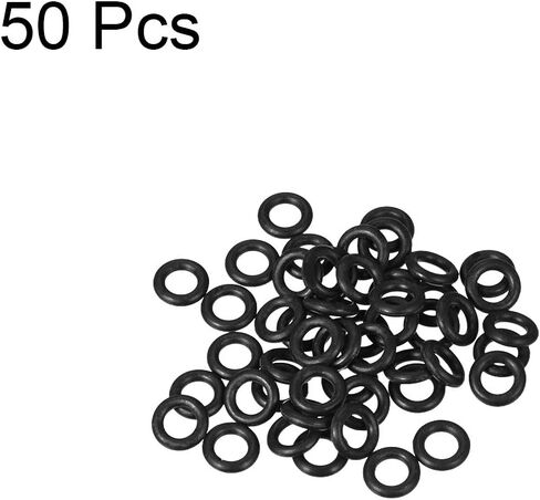 uxcell Nitrile Rubber O-Rings 12mm OD 6mm ID 3mm Width, Metric Sealing Gasket for Automotive Machine Plumbing, Pack of 50 in Saudi Arabia