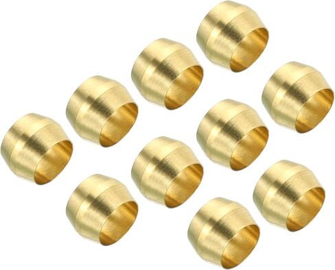 PATIKIL 1/4 بوصة أنبوب OD حلقات أكمام ضغط نحاسية، 100 حزمة من النحاس الطويق المناسب مجموعة متنوعة من تركيب ضغط النحاس لأنابيب غاز الماء الهواء in Saudi Arabia