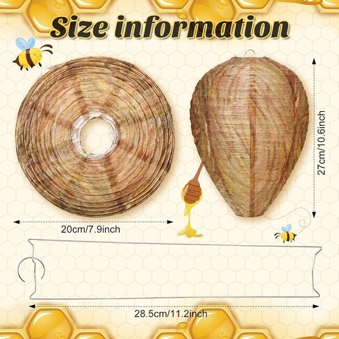50 Pieces Wasp Nest Decoy Wasp Deterrent Bulk Yellow Fake Wasp Nest Wasp and Hornet Deterrent Hanging Wasp Nest Repellent for Outdoor Garden Yard Eaves in Saudi Arabia