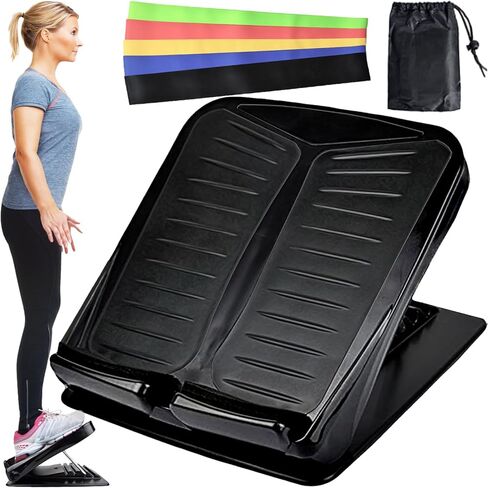 Slant Board Calf Stretcher, Slant Board for Calf Stretching Physical Therapy, Adjustable Slant Board for Squat Plantar Fasciitis, Foot Incline Board for Leg Stretch Ankle Exercise Training Equipment in Saudi Arabia