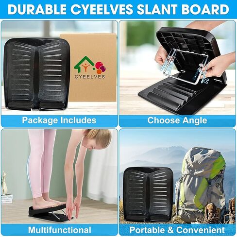 Slant Board Calf Stretcher, Slant Board for Calf Stretching Physical Therapy, Adjustable Slant Board for Squat Plantar Fasciitis, Foot Incline Board for Leg Stretch Ankle Exercise Training Equipment in Saudi Arabia