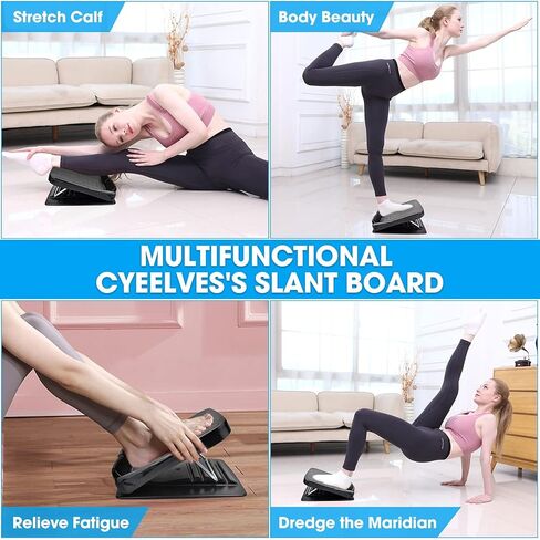 Slant Board Calf Stretcher, Slant Board for Calf Stretching Physical Therapy, Adjustable Slant Board for Squat Plantar Fasciitis, Foot Incline Board for Leg Stretch Ankle Exercise Training Equipment in Saudi Arabia