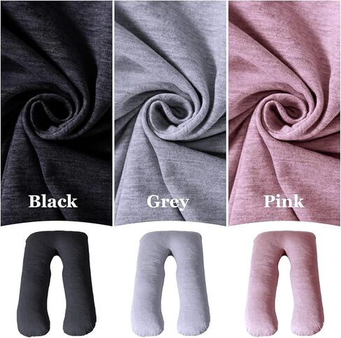 EDUJIN Memory Foam Pregnancy Pillows for Sleeping - Cooling Cotton Cover - U-Shape Full Body Maternity Pillow,Body Pillows for Adults,Pregnancy Pillow for Women,Pregnancy Must Haves(Black) in Saudi Arabia