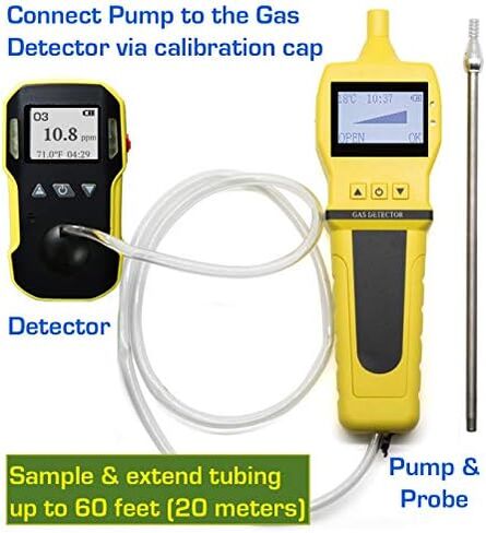 FORENSICS DETECTORS FD Ozone O3 كاشف ومحلل + مضخة مع مسبار من الطب الشرعي | الولايات المتحدة الأمريكية NIST معايرة | بطارية شحن USB | إنذارات قابلة للتعديل | 0-20 جزء في المليون O3 | in Kuwait