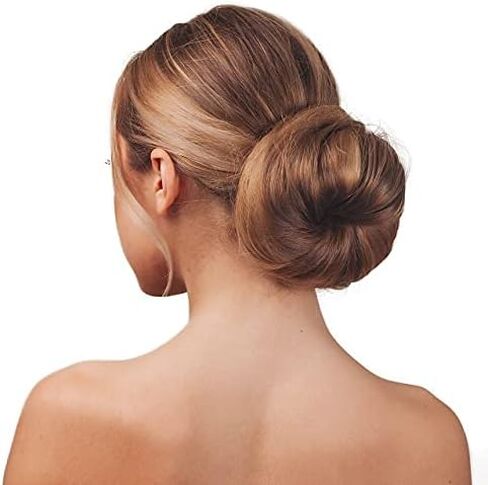 صانع كعكة الشعر كيتش - كعكة شعر صغيرة لجميع أنواع الشعر | صانع كعكة دونات الشعر للأطفال | صانعة الكعكة السحرية للشعر | كعكة الجورب لتصفيف الشعر | كعكة الباليه للأطفال، قطعة واحدة (بني) in Kuwait