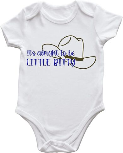 Baby Girl Boy It's Alright to be Little Bitty Romper Surprise Pregnancy Announcement Grandparents Bodysuit Jumpsuit (0-6 months, white-Long Sleeve Romper) in Saudi Arabia