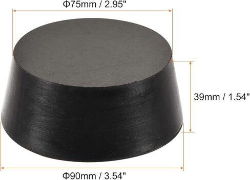 MECCANIXITY Rubber Tapered Plug 58mm to 68mm Solid Test Tubes Bungs Stopper Black for Lab Home in Kuwait