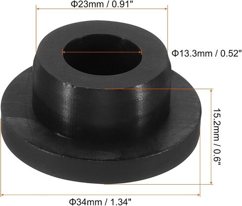 MECCANIXITY Silicone Rubber Hole Plug 15.5mm Diameter Soft Flexible Stopper for 15mm Hole Black 10 Pieces in Saudi Arabia