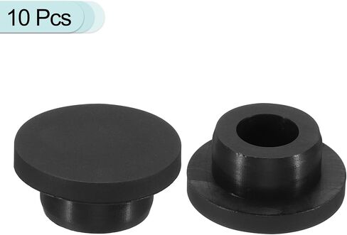 MECCANIXITY Silicone Rubber Hole Plug 15.5mm Diameter Soft Flexible Stopper for 15mm Hole Black 10 Pieces in Saudi Arabia