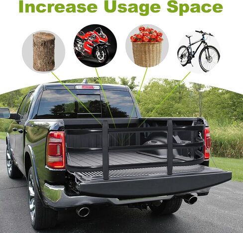 موسعات سرير الشاحنة لـ 2004-2023 F150 F250/ 2007-2023 Tundra/Ram طول تمديد الباب الخلفي القابل للسحب 54-64 بوصة in Kuwait