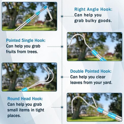 2.5 to 6.15 Ft Cargo Grabber Reach Retriever Tool, Telescoping Pole with Hook for Pickup Truck Bed Accessories in Kuwait