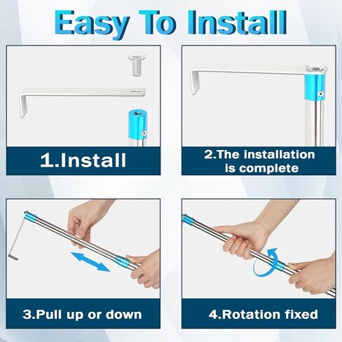 2.5 to 6.15 Ft Cargo Grabber Reach Retriever Tool, Telescoping Pole with Hook for Pickup Truck Bed Accessories in Kuwait