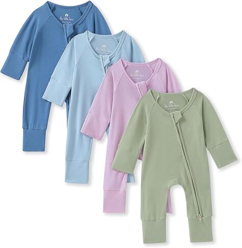 Preemie & Smaller Newborn Baby Sleeper/Footie with Fold Over Hands & Feet, Luxuriously Soft Bamboo Viscose in Saudi Arabia