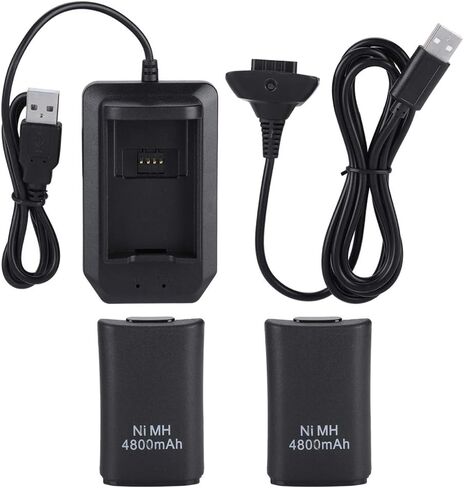 Zerone Rechargeable Battery Pack 4800mah Replacement Battery Pack and Charging Kit for Xbox 360 Controller Battery Pack in Saudi Arabia