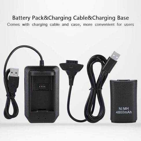 Zerone Rechargeable Battery Pack 4800mah Replacement Battery Pack and Charging Kit for Xbox 360 Controller Battery Pack in Saudi Arabia