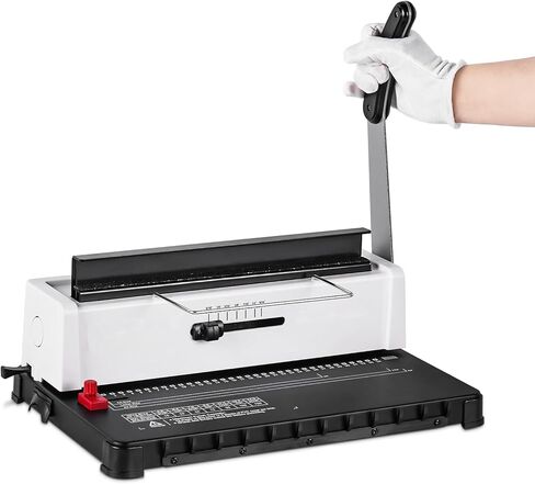 ماكينة تجليد لفائف حلزونية ماكينة تجليد الأسلاك 34 - فتحات بحجم مربع، سعة تثقيب 120 ورقة، صانع كتب ربط 12 ورقة لحجم الحروف، A4، A5 أو حجم أصغر in Kuwait