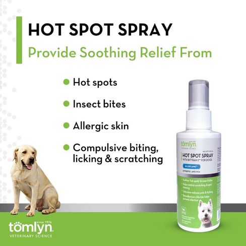 Tomlyn Allercaine Hot Spot Spray for Dogs, 4oz in Kuwait
