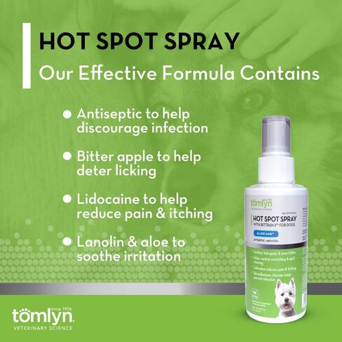 Tomlyn Allercaine Hot Spot Spray for Dogs, 4oz in Kuwait