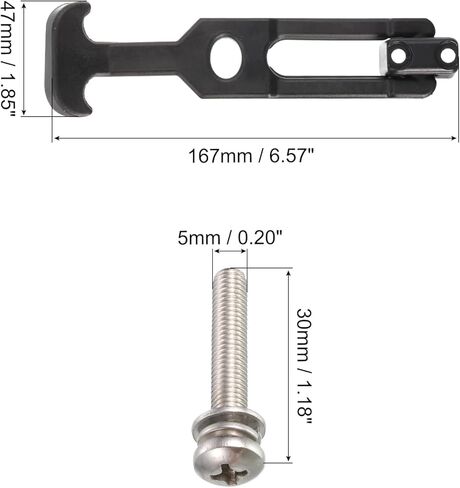 uxcell 6 مجموعة من المطاط المرن على شكل حرف T مزلاج سحب بمشبك بمشبك 6.6 بوصة لصندوق الأدوات والمبرد وعربة الجولف وغطاء الآلة الهندسية، أسود in Kuwait