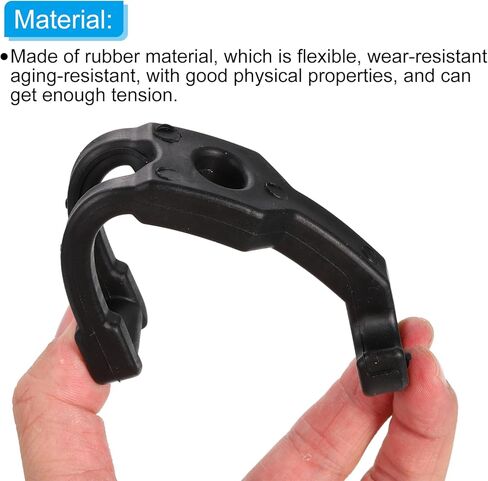 uxcell 6 مجموعة من المطاط المرن على شكل حرف T مزلاج سحب بمشبك بمشبك 6.6 بوصة لصندوق الأدوات والمبرد وعربة الجولف وغطاء الآلة الهندسية، أسود in Kuwait