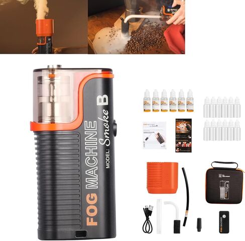 آلة دخان مولد الضباب من LENS GO مع عبوات سوائل إضافية 12 * 12 مل، جهاز تحكم عن بعد، ضفدع لاسلكي محمول باليد للتصوير الفوتوغرافي وتأثيرات المسرح والأحداث الخارجية ومصوري الفيديو ومنشئي المحتوى in Kuwait