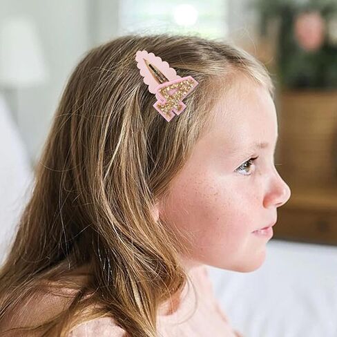 2pcs Hair Clips for Baby Girls - 1st Birthday Hair Clips for Party Decorations,Two Plush Fabric Gold Hair Clip,Head Ornament Accessories Photo Props for Baby Showers (1st pink) in Saudi Arabia