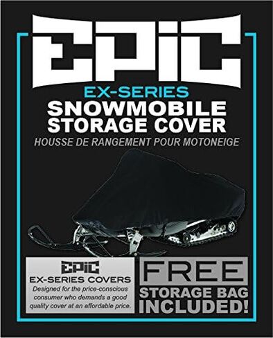 EPIC EP-7706 غطاء تخزين عربات الثلوج المقاوم للطقس والأشعة فوق البنفسجية من سلسلة EX، أسود in Saudi Arabia