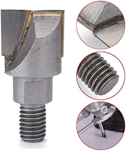 Wood Lock milling Cutter bits Shank 10MM CNC Cleaning Bottom Router Bit Woodworking Tools Two Screw Thread Lock Mortiser Milling Cutter, 1pcs, Materials Carbide (Diameter 16.5mm) in Saudi Arabia