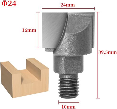 Wood Lock milling Cutter bits Shank 10MM CNC Cleaning Bottom Router Bit Woodworking Tools Two Screw Thread Lock Mortiser Milling Cutter, 1pcs, Materials Carbide (Diameter 16.5mm) in Saudi Arabia