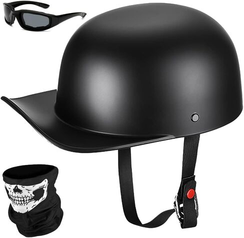 Baseball Motorcycle Helmet Half Cap for Bike Cruiser Chopper Moped Scooter- Dot Approved in Saudi Arabia