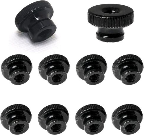 صواميل إبهام مخرشة 10 قطع M5x0.8mm مقابض مستديرة سوداء صواميل يدوية لأجزاء الطابعة ثلاثية الأبعاد... in Kuwait