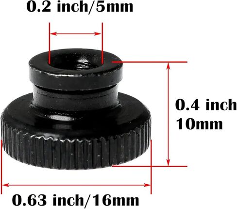 صواميل إبهام مخرشة 10 قطع M5x0.8mm مقابض مستديرة سوداء صواميل يدوية لأجزاء الطابعة ثلاثية الأبعاد... in Kuwait