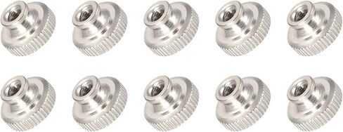 صواميل إبهام مخرشة (M3x11x7mm) 10 قطع، صواميل إبهام مطلية بالنيكل الحديدي، صواميل دائرية لضبط اليد - لمثبتات أجهزة البناء المنزلية in Kuwait