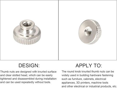 صواميل إبهام مخرشة (M3x11x7mm) 10 قطع، صواميل إبهام مطلية بالنيكل الحديدي، صواميل دائرية لضبط اليد - لمثبتات أجهزة البناء المنزلية in Kuwait