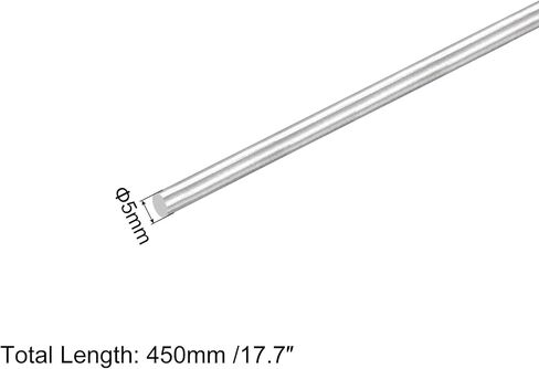 MECCANIXITY 304 Stainless Steel Round Rods, 6mm x 450mm Solid Shaft Rods for DIY Craft Model Car Helicopter Airplane, Pack of 2 in Saudi Arabia