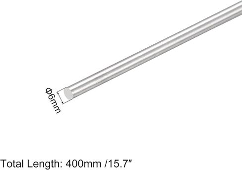 MECCANIXITY 304 Stainless Steel Round Rods, 6mm x 450mm Solid Shaft Rods for DIY Craft Model Car Helicopter Airplane, Pack of 2 in Saudi Arabia