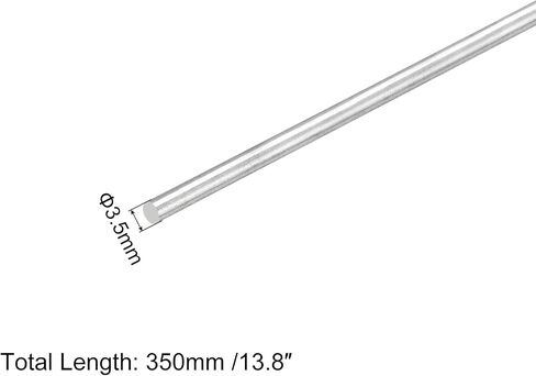 MECCANIXITY 304 Stainless Steel Round Rods, 6mm x 450mm Solid Shaft Rods for DIY Craft Model Car Helicopter Airplane, Pack of 2 in Saudi Arabia