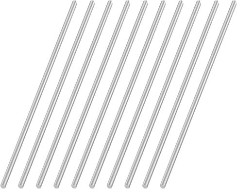 1mm x 100mm 304 Stainless Steel Round Rod, Metal Solid Shaft Rods Lathe Bar Stock for DIY Crafts Model Car Helicopter Airplane 10pcs in Saudi Arabia